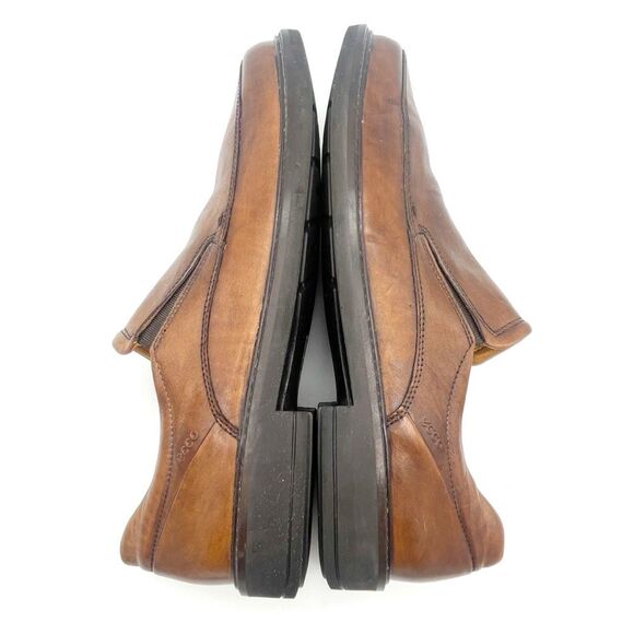 ECCO Holton Apron Toe Slip On Loafers Brown Leather Shock Point EU 48 US 14 main image 14